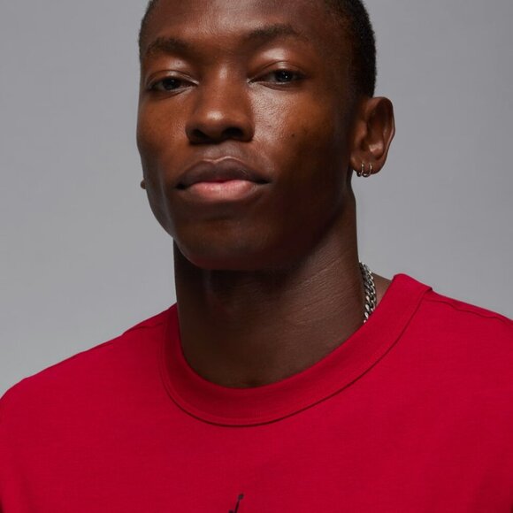 NEW with Tags Nike Jordan Sport Men's Dri-FIT Short-Sleeve Top Gym Red/Black XXL - Picture 3 of 5